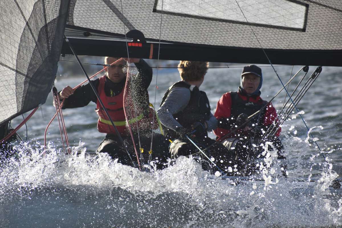 Karabos in all the action on the River Derwent Image Jane Austin