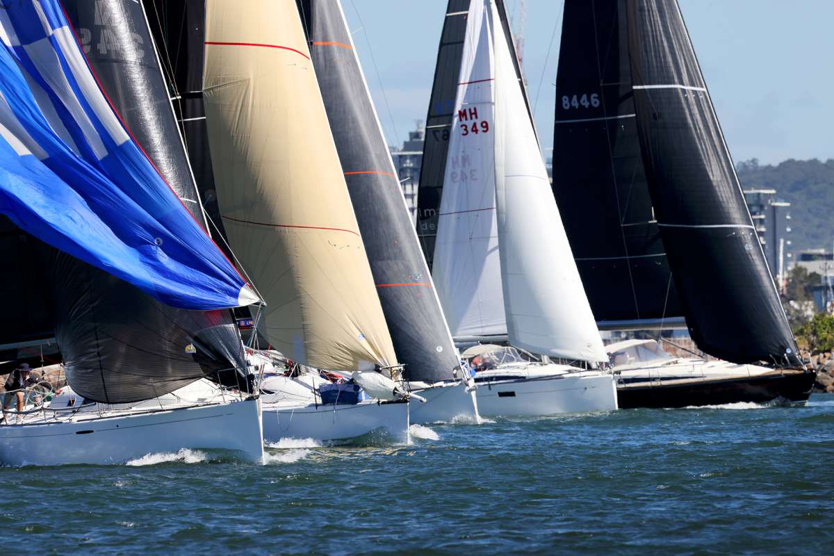 Newcastle-Port Stephens Race 2026_tightly packed reach on Newcastle Harbour