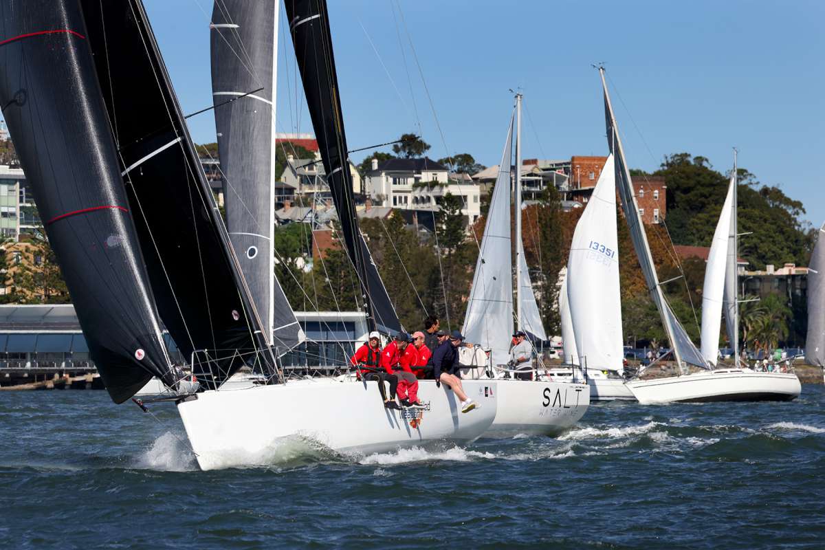 Newcastle-Port Stephens Race 2026_42 yachts got a flying start