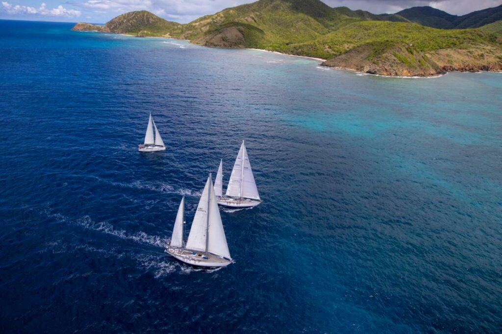 Exploring the beautiful waters around Antigua in the reimagined Antigua Sailing Week 2026 © Paul Wyeth-ASW