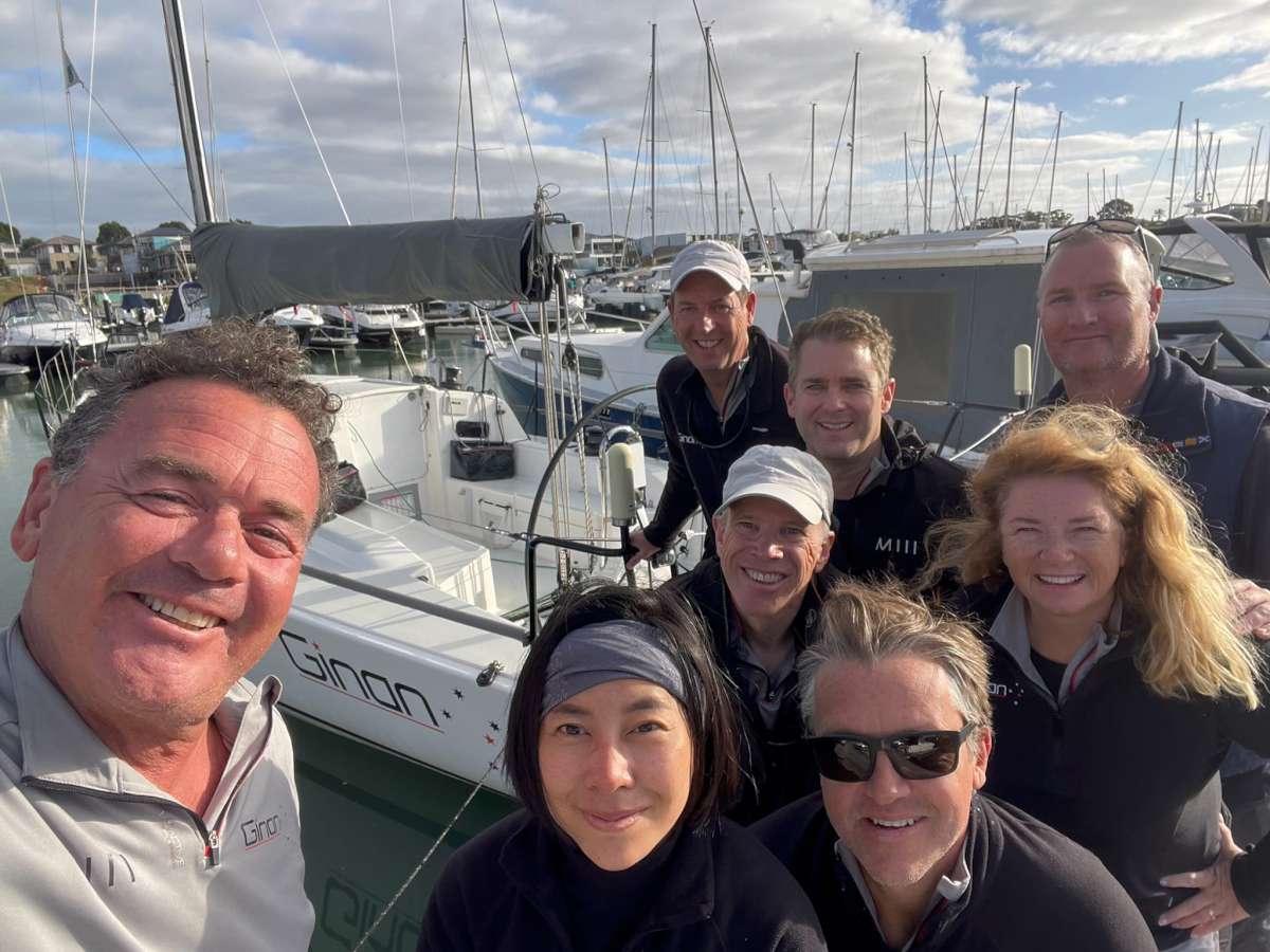 Ginan crew after winning the race Photo Cam McKenzie