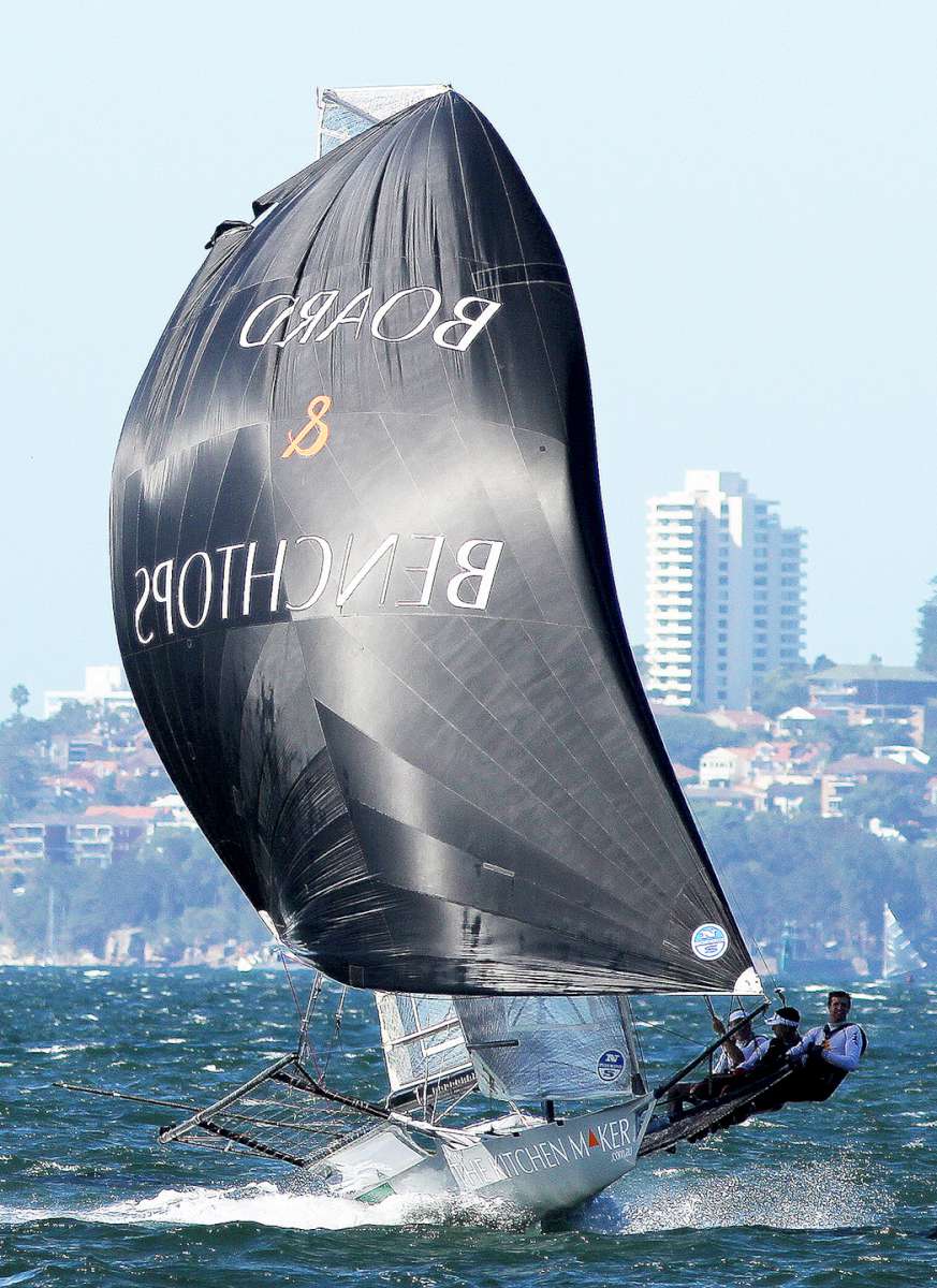 Downwind in a North east breeze at the 2015 JJs (Frank Quealey)