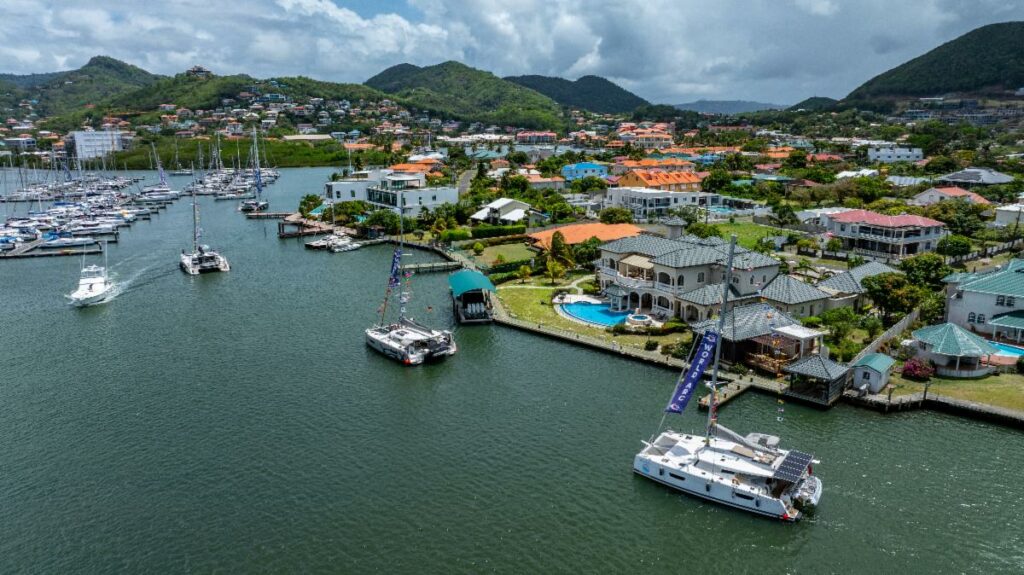 World ARC sailors arrive at IGY Rodney Bay Marina after the Parade of Sail. Photo credit Ronald Raoul