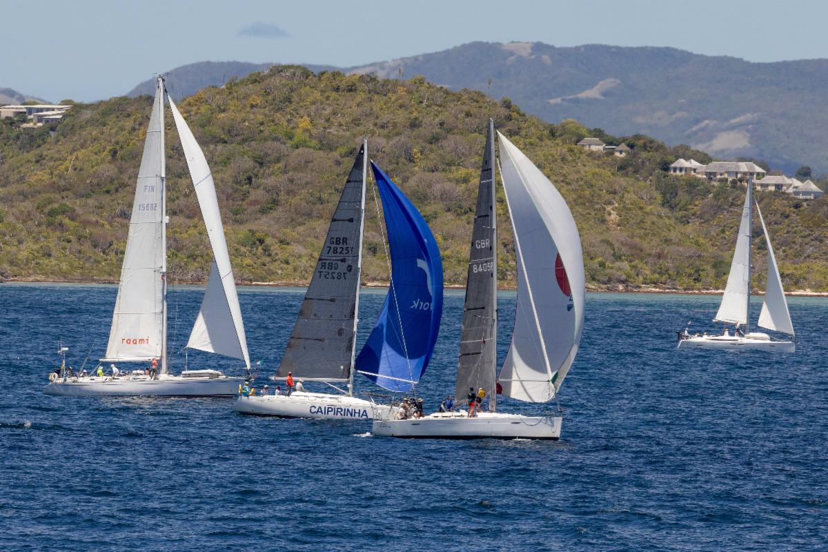 The Antigua Sailing Week fleet sailed from Green Island to Little Jumby-Maiden Island on Day Two © Tim Wright - Photoaction.com-ASW