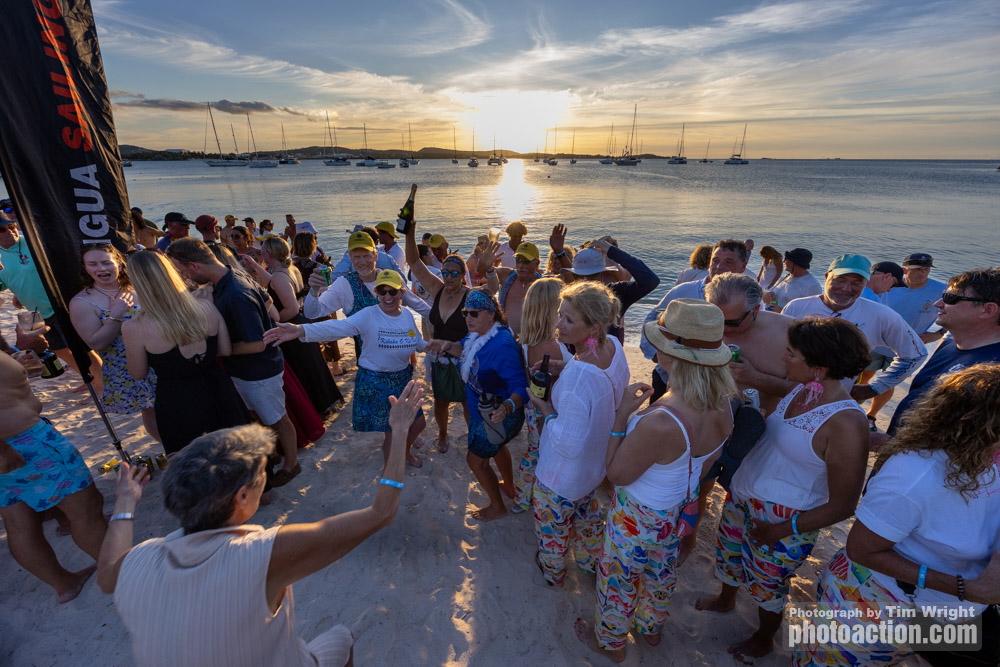 Catching up with fellow sailors for sunset drinks after a day on the water © Tim Wright-Photoaction.com