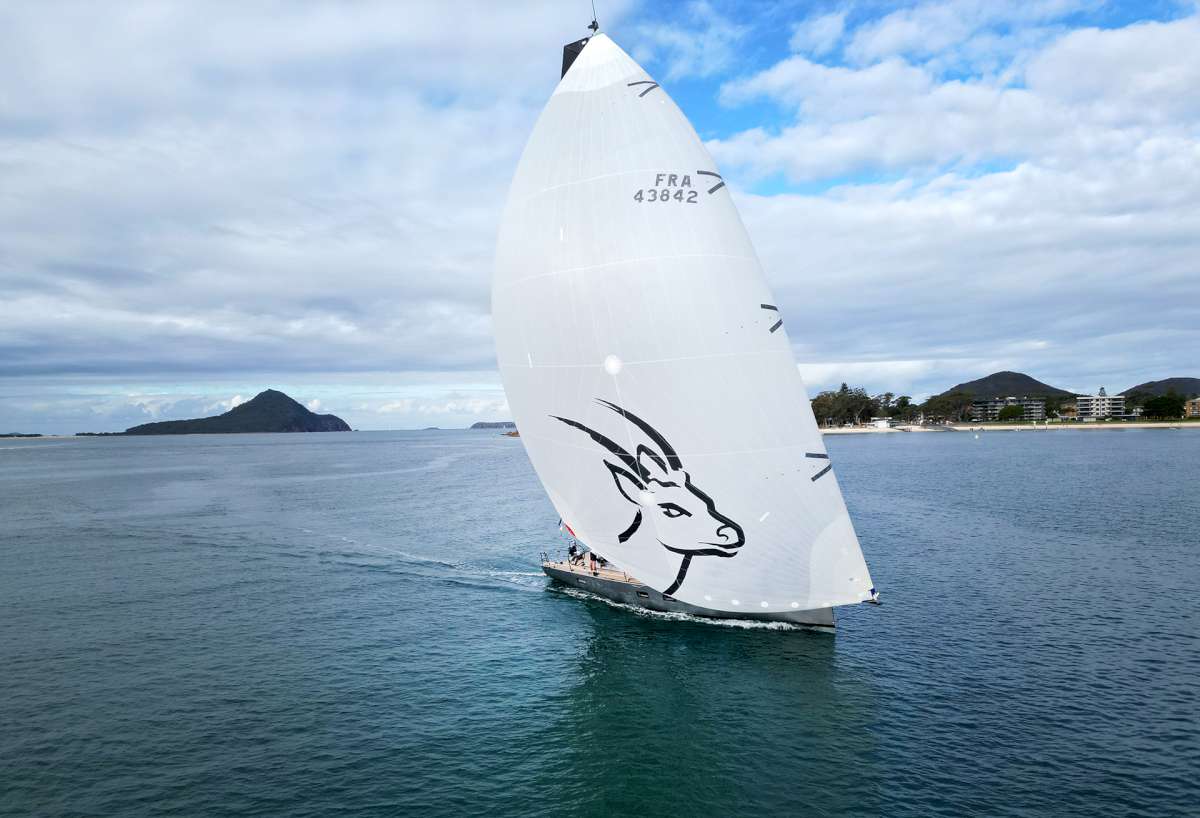 Sail Port Stephens 2026 Super Series Day 1_Spinnaker run home © Promocean Media