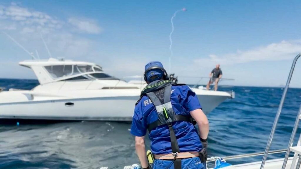 Marine-Rescue-Port-Stephens-volunteers-assist-a-stricken-motor-cruiser-in-November