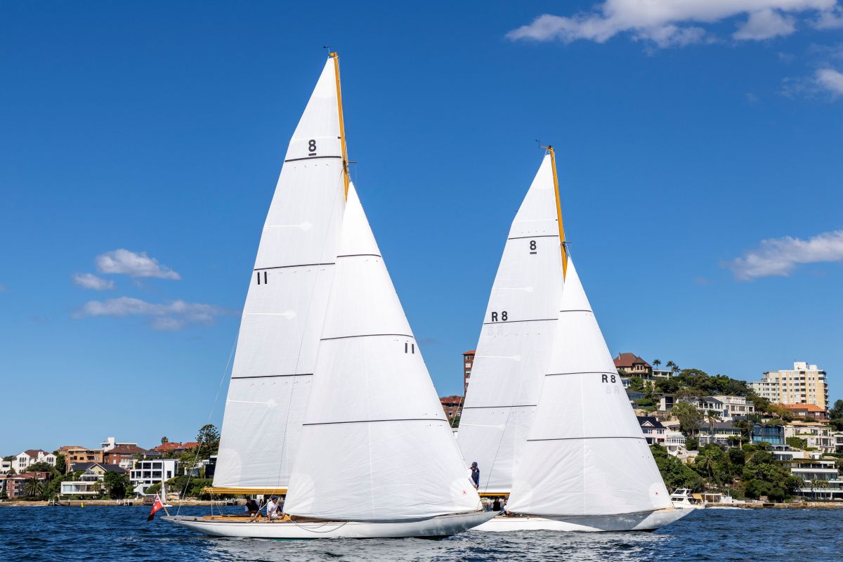 8 Metre yachts Defiance (left) and Frances - Andrea Francolini, RPEYC pic