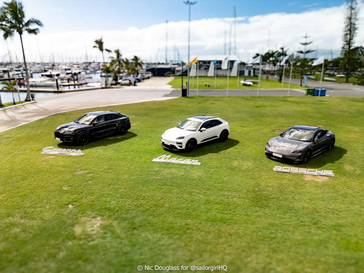 Porsche Centre Brisbane cars on display at the Royal Queensland Yacht Squadron - Credit - Sunset Media - @sailorgirlhq