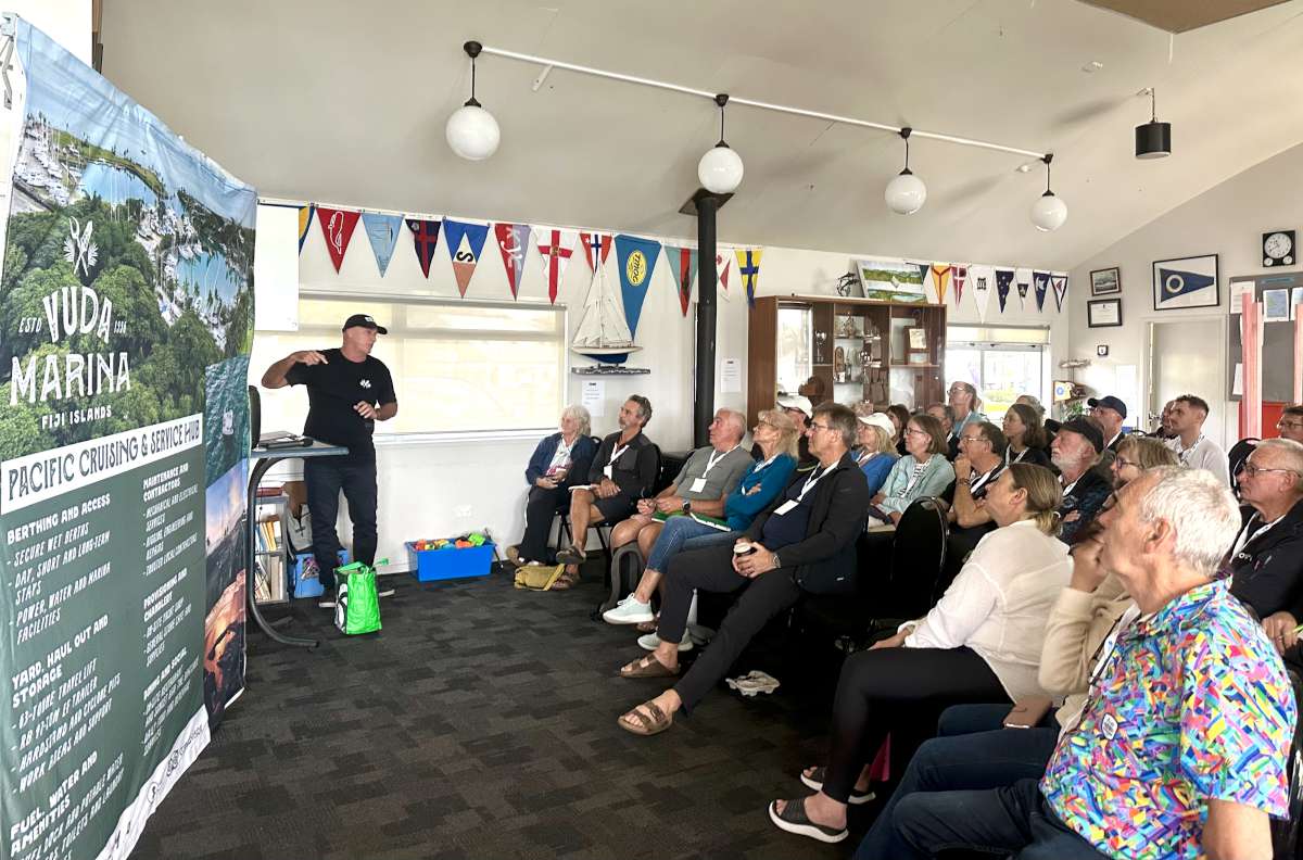 Grant from Vuda Marina presents on Fiji 