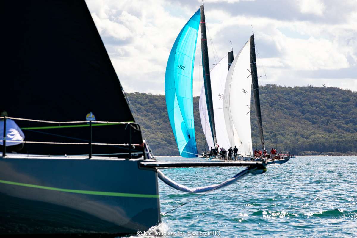 Close racing throughout both fleets - Credit - Nic Douglass - Sunset Media - @sailorgirlhq