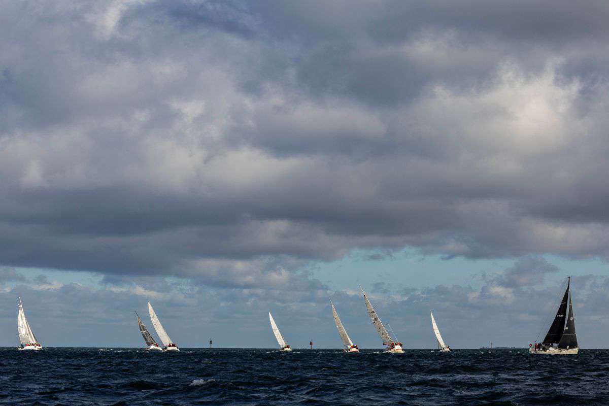 The fleet stretched across Port Phillip - Credit Andrea Francolini AWKR