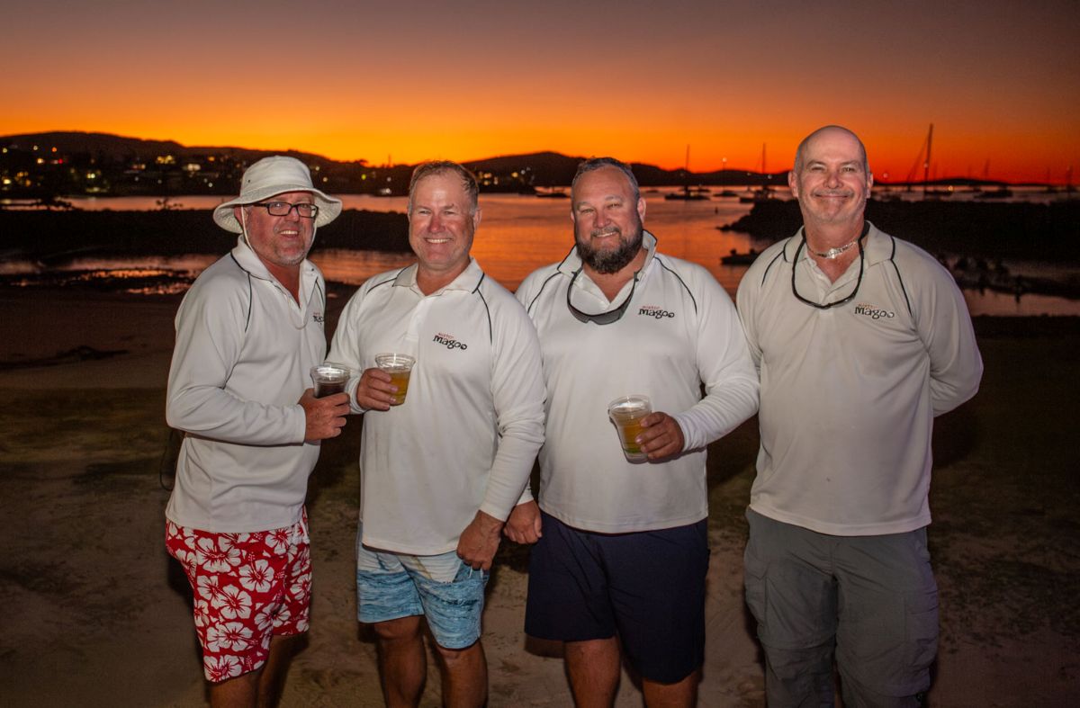Goggles and his winning Mister Magoo crew in front of a beautiful sunset at WSC- Vampp Photography