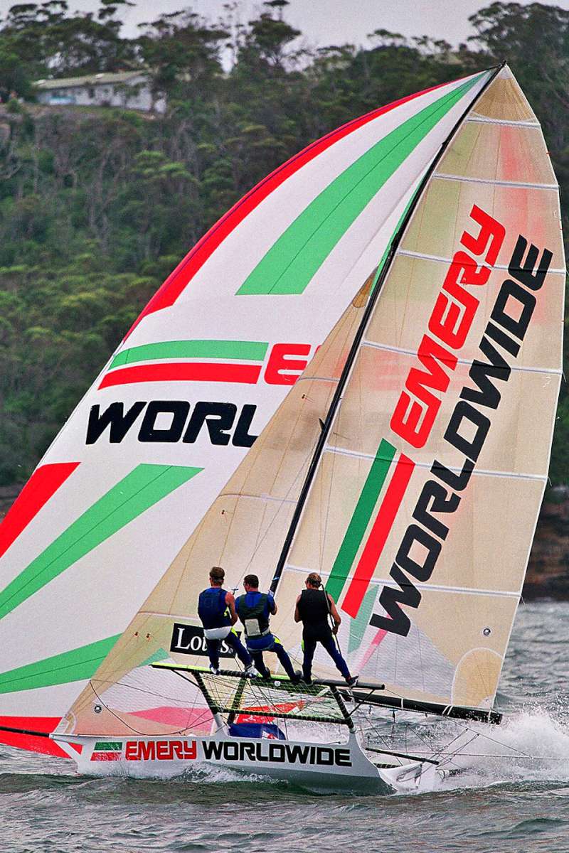 Emery Worldwide, skippered by US champion Howie Hamlin, was Patrick Corrigan's final sponsorship (Frank Quealey)