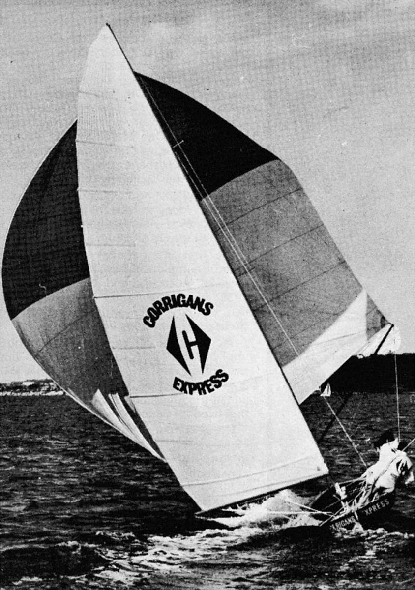 Corrigans Express on a spinnaker run in the 1970s (archive)
