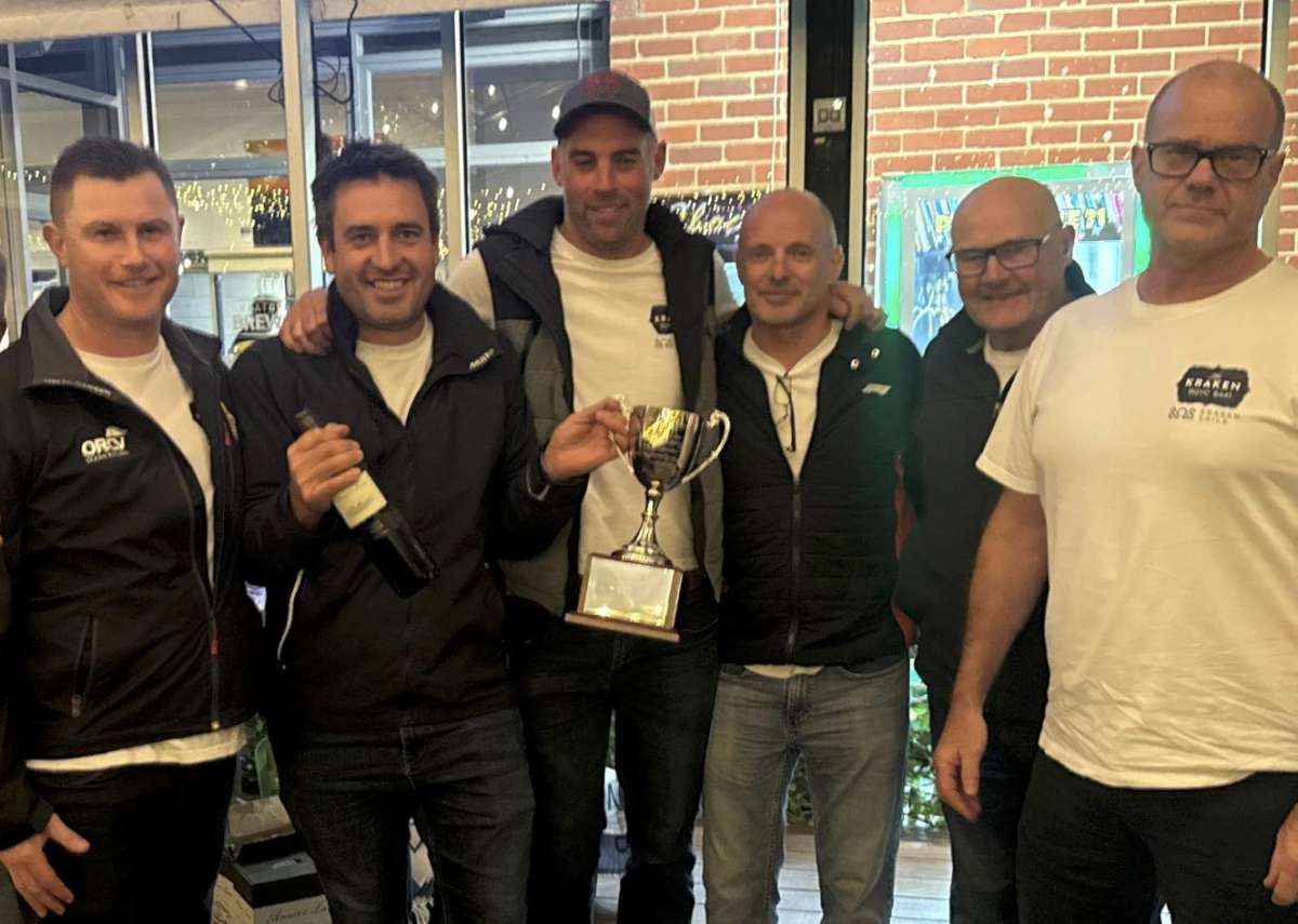 The Kraken crew overall winners of the 2026 Apollo Bay race Photo Cas Bukor