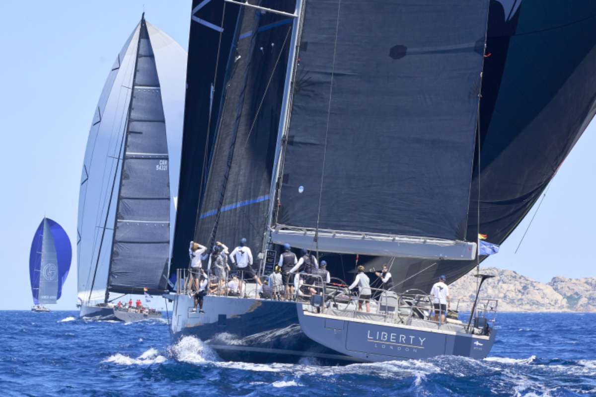 The SW 96 Liberty Squared, winner of the White class at the Giorgio Armani Superyacht Regatta 2026-Photo credits YCCS-Studio Borlenghi
