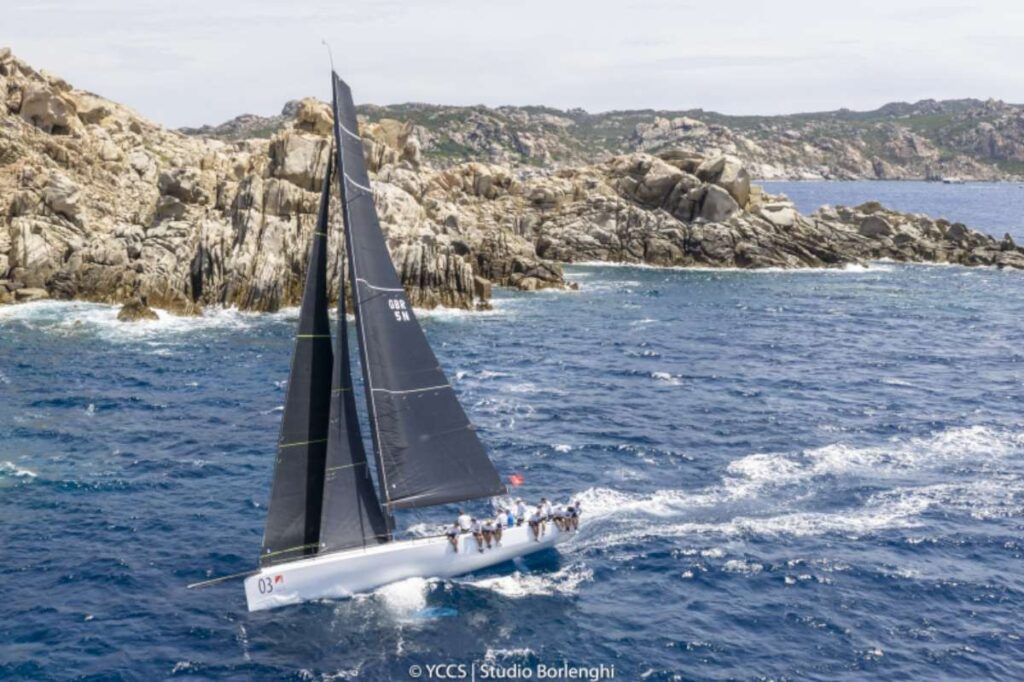 The TP52 Ino Veritas, representing the RORC, winner of the first coastal race in the SC1 class - Range Rover Sardinia Cup 2026 - Credit Studio Borlenghi