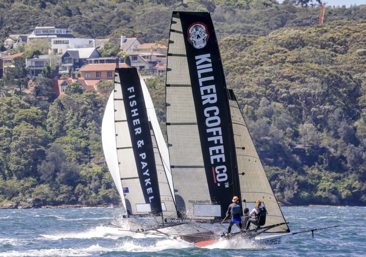 Fisher & Paykel and Killer Coffee Co on Sydney Harbour will both be competing at Lake Gards (SailMedia)
