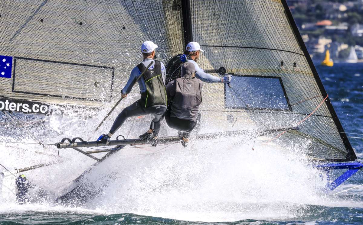 Yandoo's crew in action at the 2026 Giltinan worlds (SailMedia)