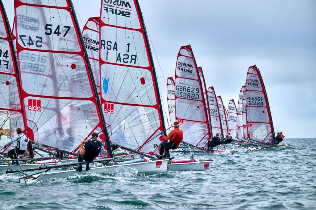 Start line - 2026 Musto Skiff Worlds Day 5 (© Antoine Dujoncquoy)