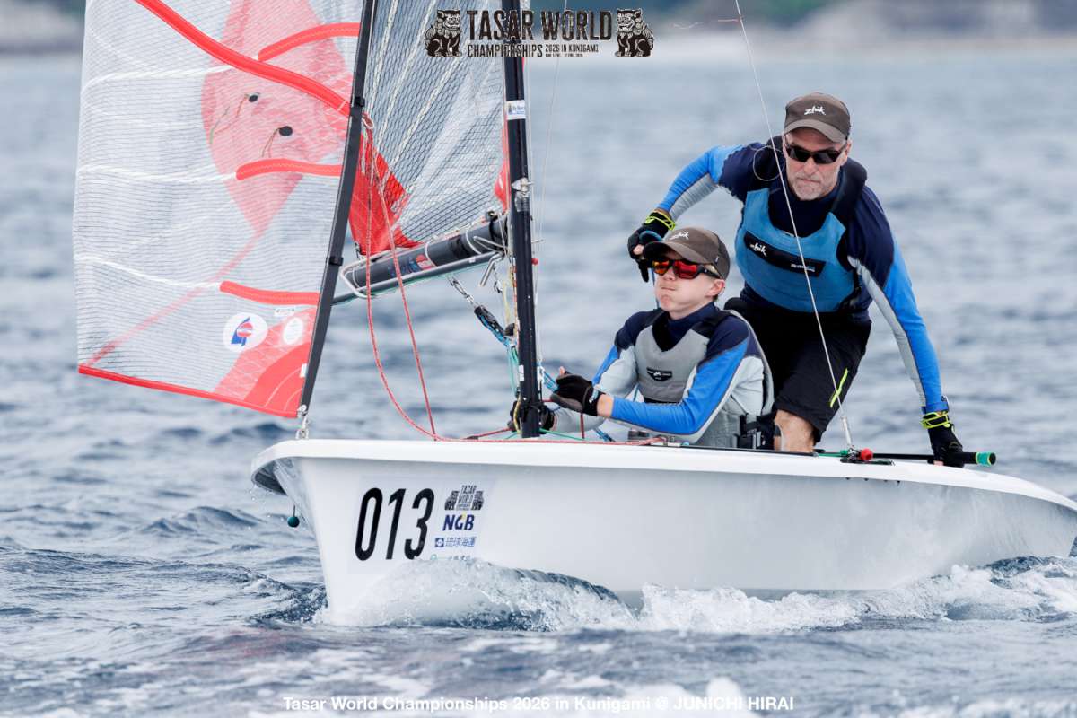 Tasar World Championship 2026 Jon and Leo Holroyd Credit Junichi Hirai