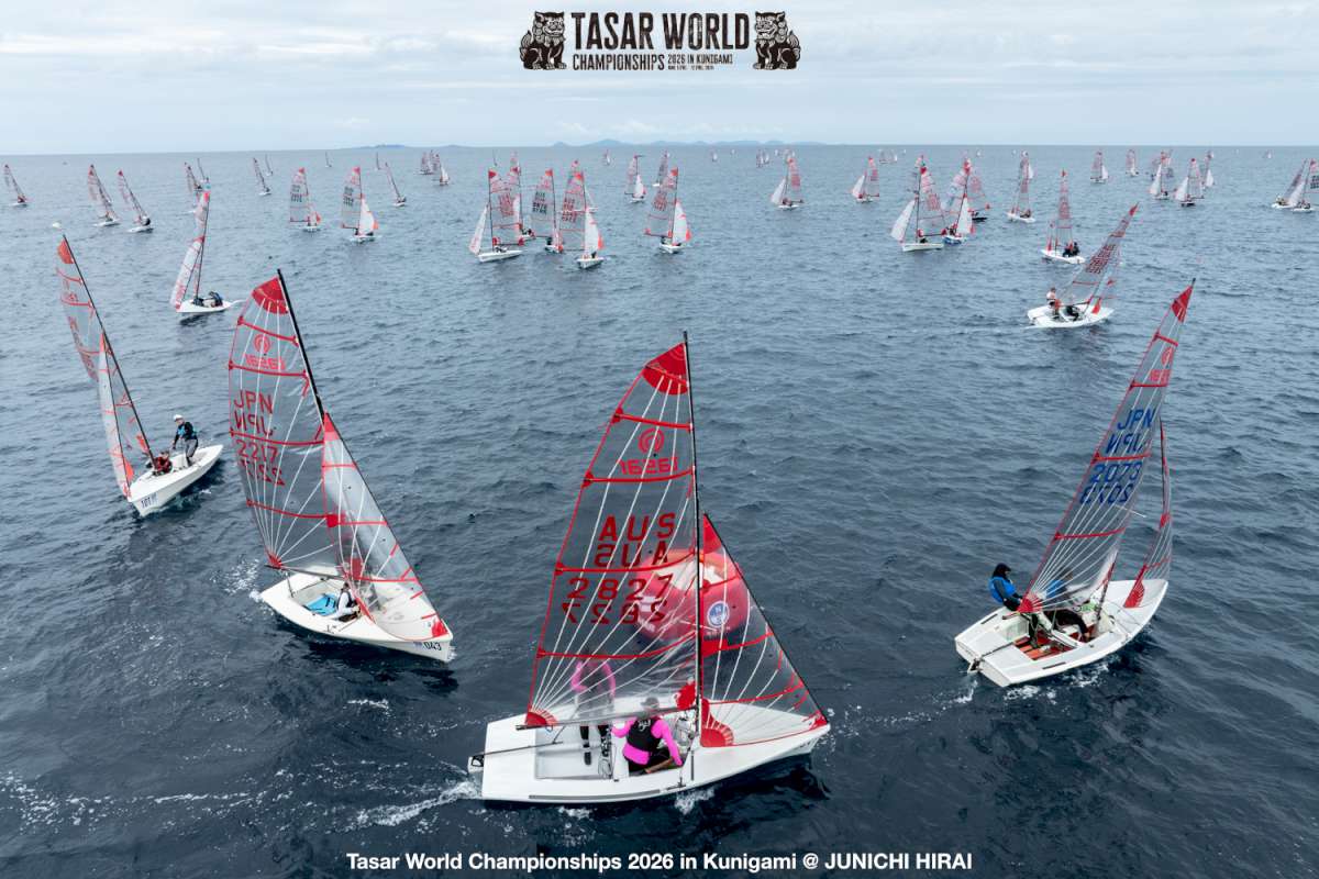 Tasar World Championship 2026 Erin Sims and James Belton Credit Junichi Hirai