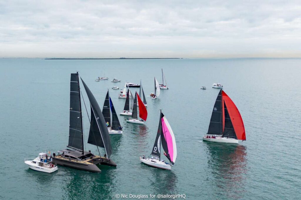 The start of the inaugural Brisbane to Bundaberg Race - Credit - Sunset Media - @sailorgirlhq