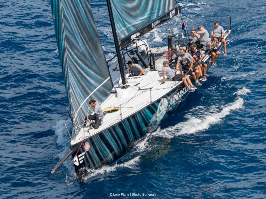 Bernard Arkas’ Turkish TP52 Arkas Blue Moon won the Loro Piana Giraglia overall under IRC - Credit Studio Borlenghi