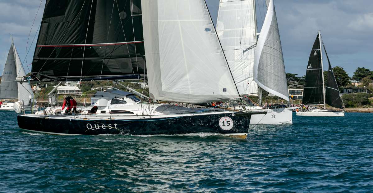 Embarking on a passage of a lifetime, the start of the 2025 Melbourne Osaka Cup Photo Al Dillon