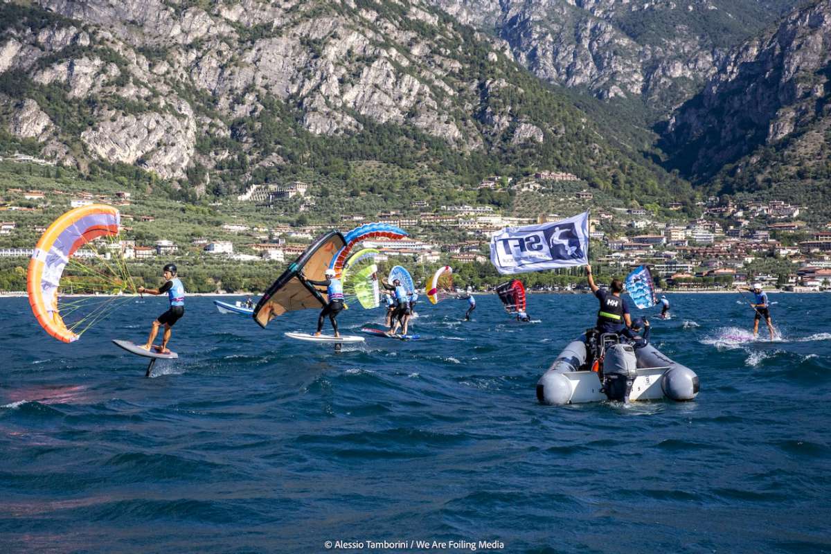 Foiling Week Malcesine 2026 - Start of the Downwind Race - ©Alessio Tamborini - WeAreFoiling Media