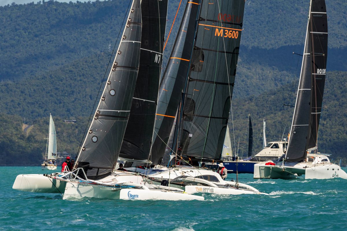 Beatrix leads off the start of Multihull Racing Division 2 last year - Andrea Francolini, ABRW pic