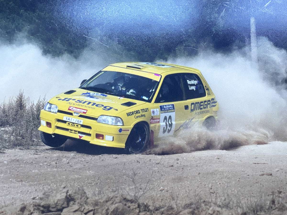 Warwick Rooklyn's Smeg-sponsored Rally car (supplied)