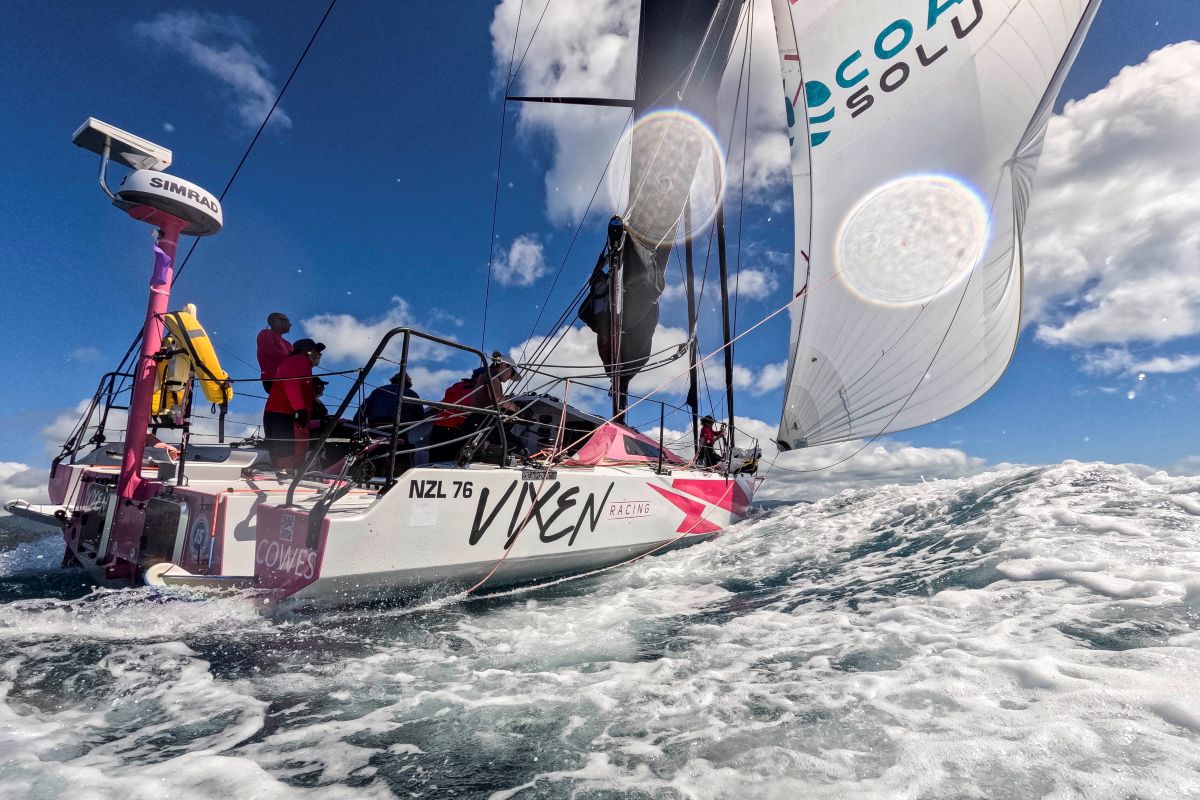 New Zealand boat Vixen ploughs through waves - Andrea Francolini, ABRW pic
