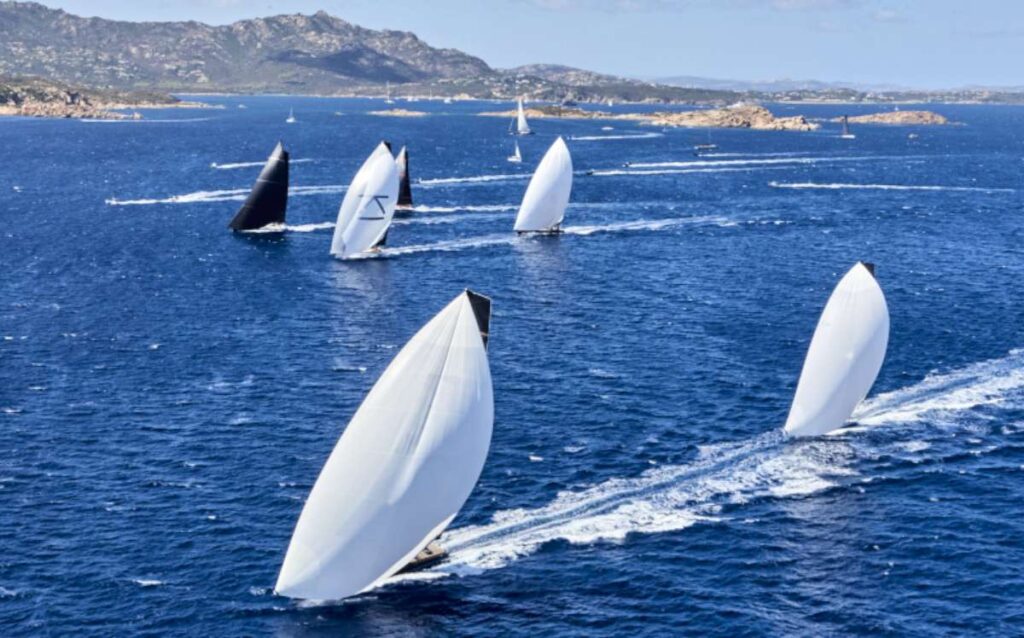 Kites up at Maxi Yacht Rolex Cup 2025 - Photo Credit Rolex -Carlo Borlenghi