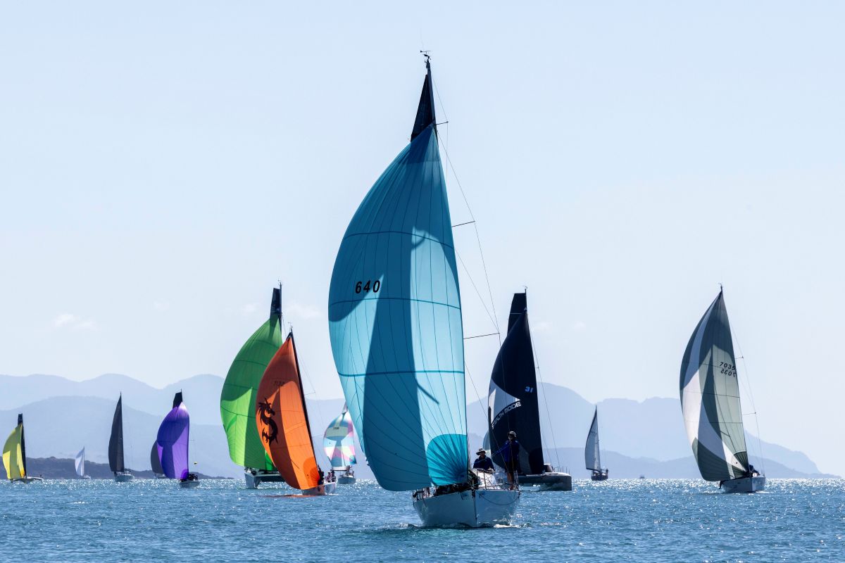 Wobbly Boot leading a pack of Cruising Division yachts - Andrea Francolini, ABRW pic