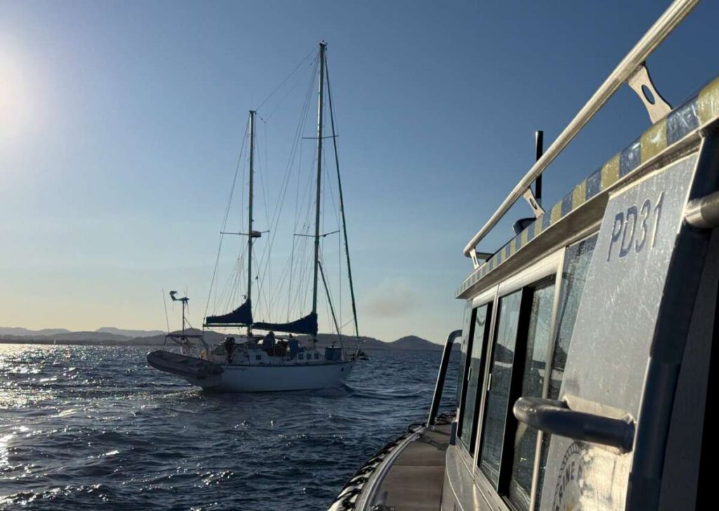 Marine Rescue Point Danger, Brunswick and Cape Byron worked toether to assist a disabled vessel in mid-July
