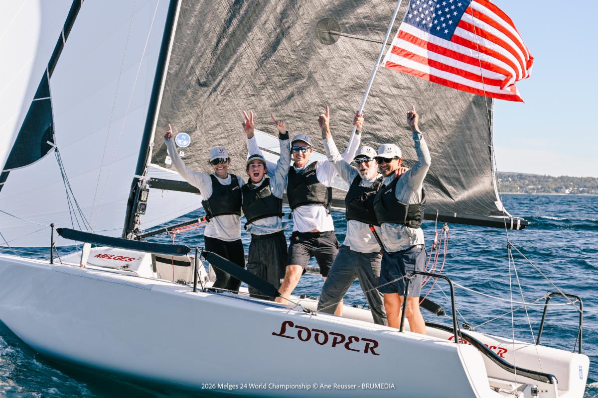 Melges 24 Corinthian World Champions 2026 are Duane Yoslov, Ellise Smolenyak, James Golden, Ian Mathiesen and Shane Tillson - Melges 24 World Championship 2026 © Ane Reusser BRUMEDIA