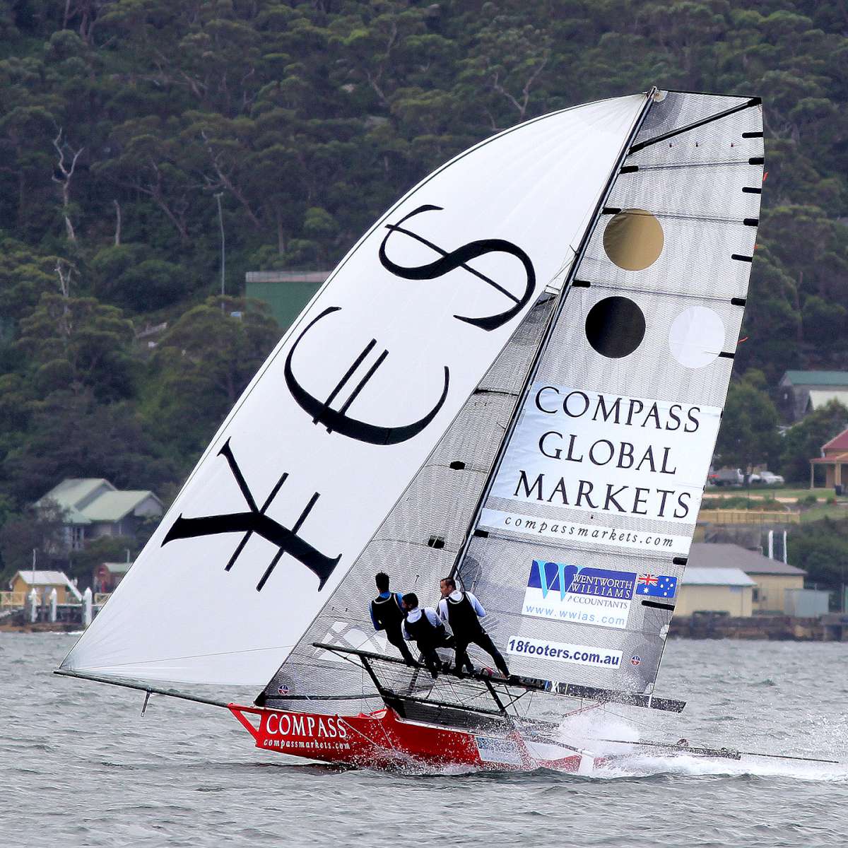 Keagan's first self-sponsored skiff (Frank Quealey)