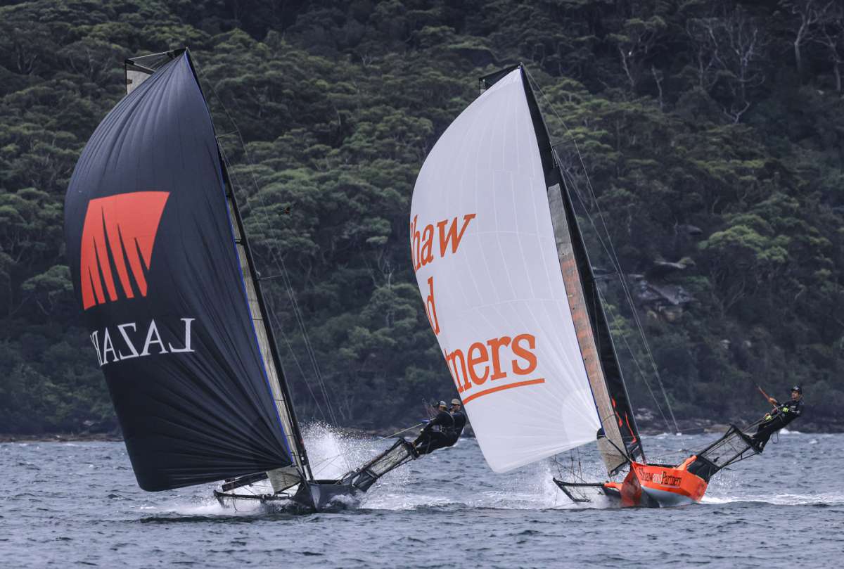Lazarus and Shaw and Partners in close action last year (SailMedia)