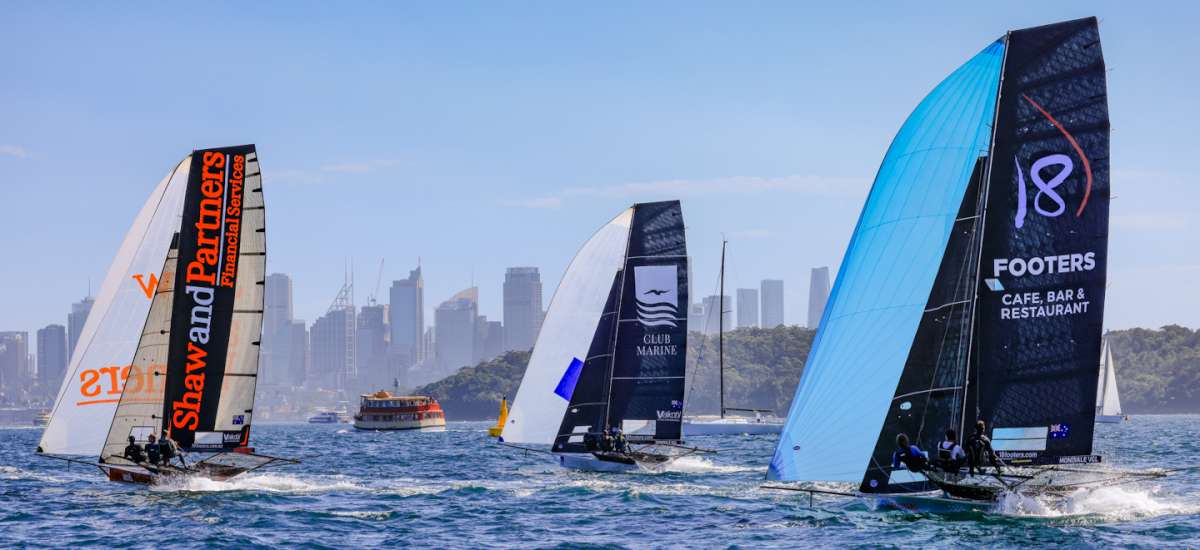 Chasing the leaders on the first spinnaker run (SailMedia)