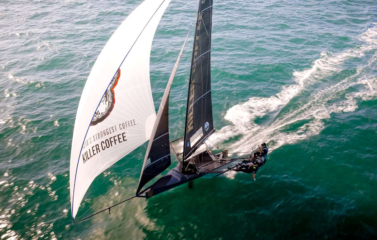 Killer Coffee showed her pace downwind on Sunday (SailMedia)