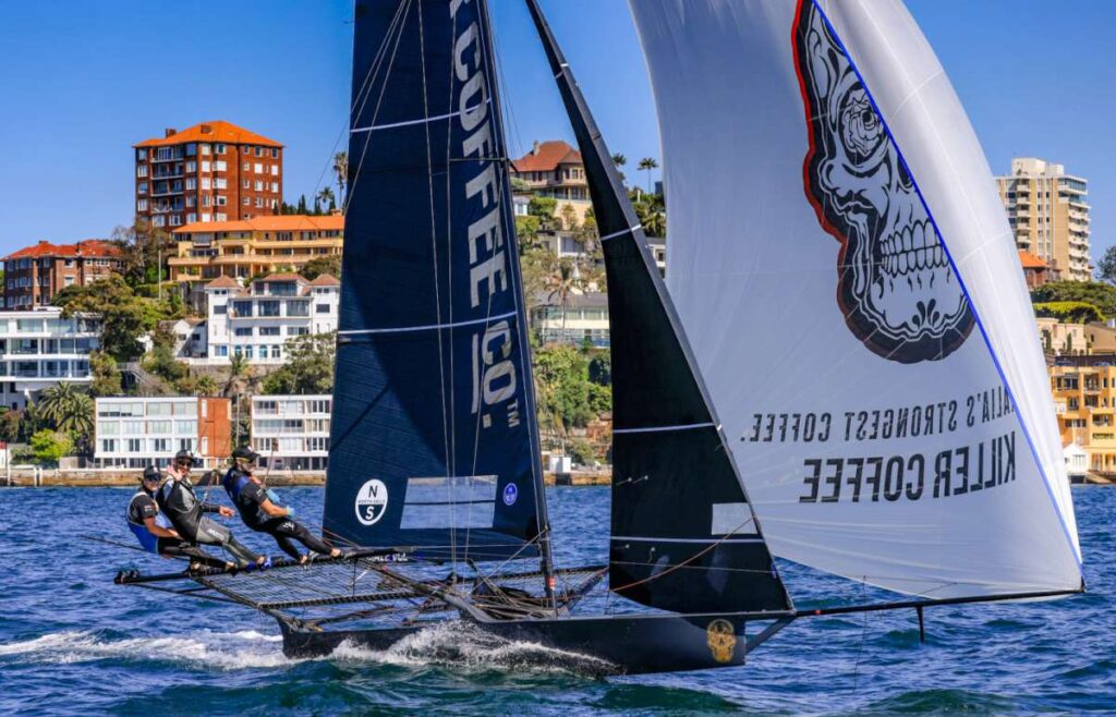 The new skiff in her first race, last Sunday (SailMedia)