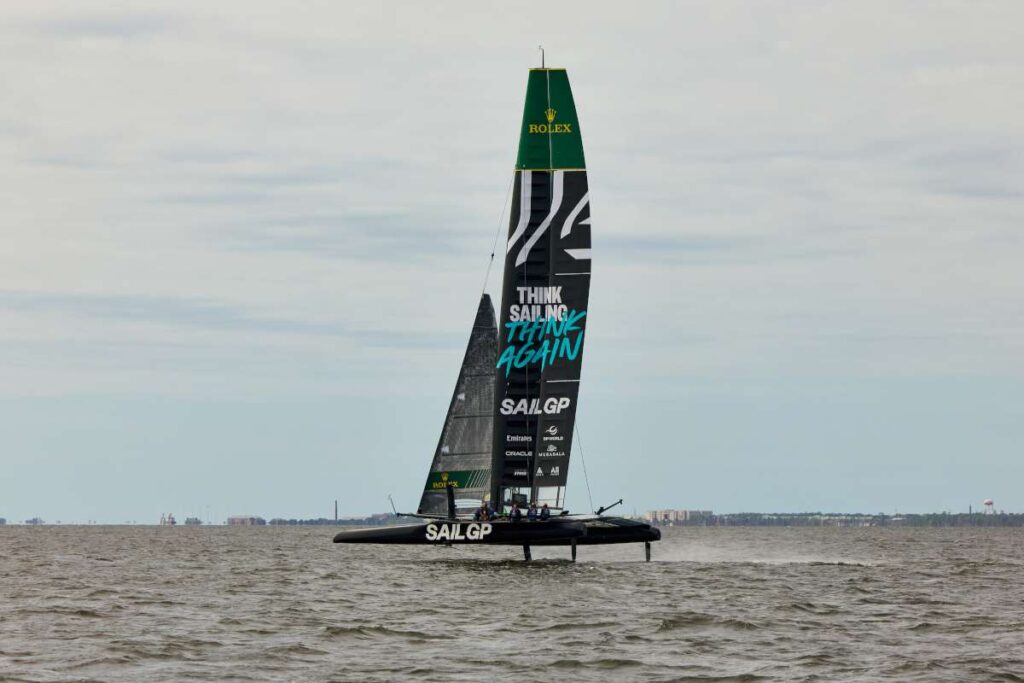 F50 arrive at state-of-the-art Pensacola facility- Credit SailGP Media