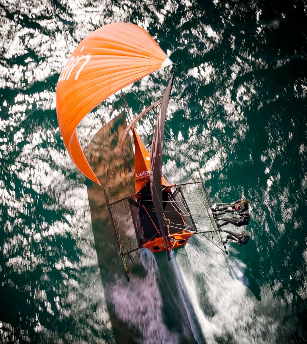 Balmain races to the bottom mark last Sunday (SailMedia)