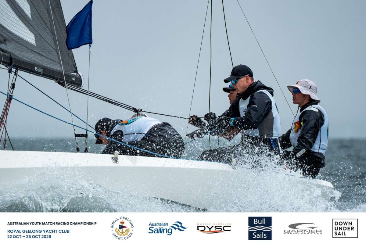2026 Australian Youth Match Racing Championship - Winning team in action - Jordan Roberts, Down Under Sail