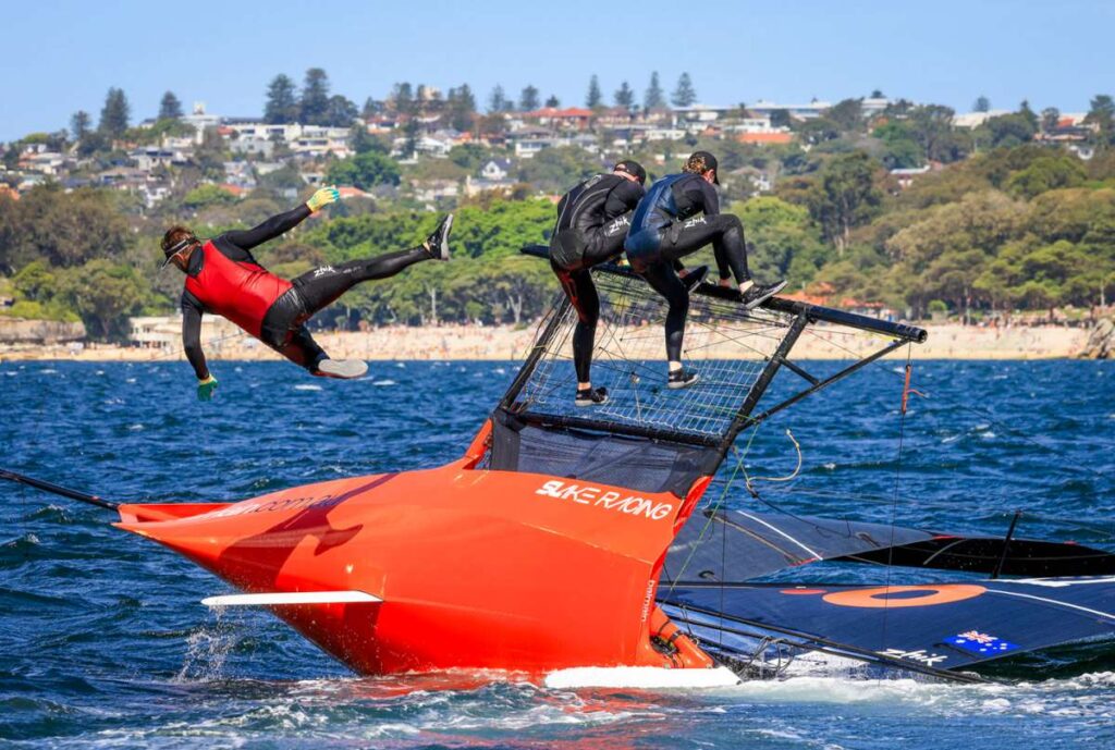 Wild capsize for the Balmain crew (SailMedia)