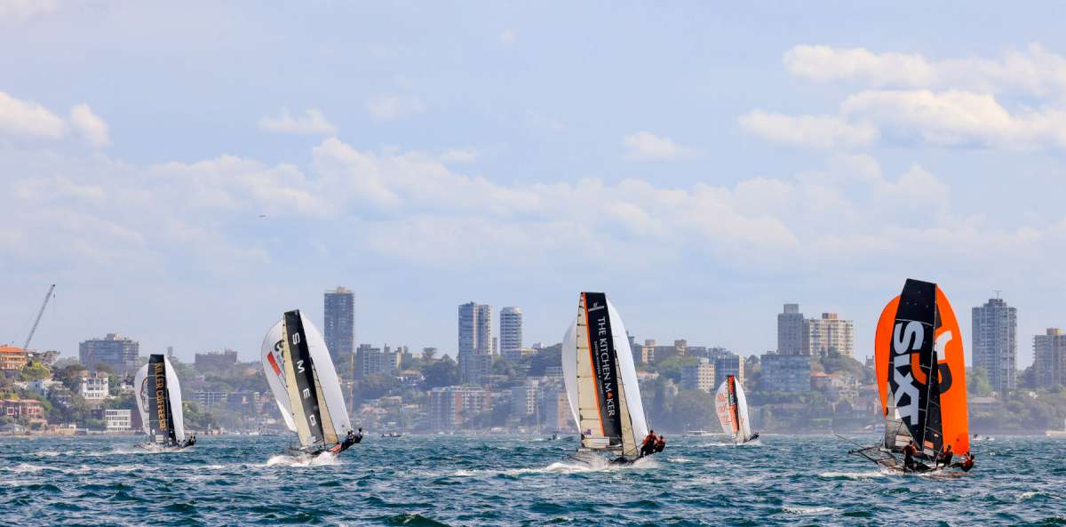 Spinnaker run to Clark Island last Sunday (SailMedia)